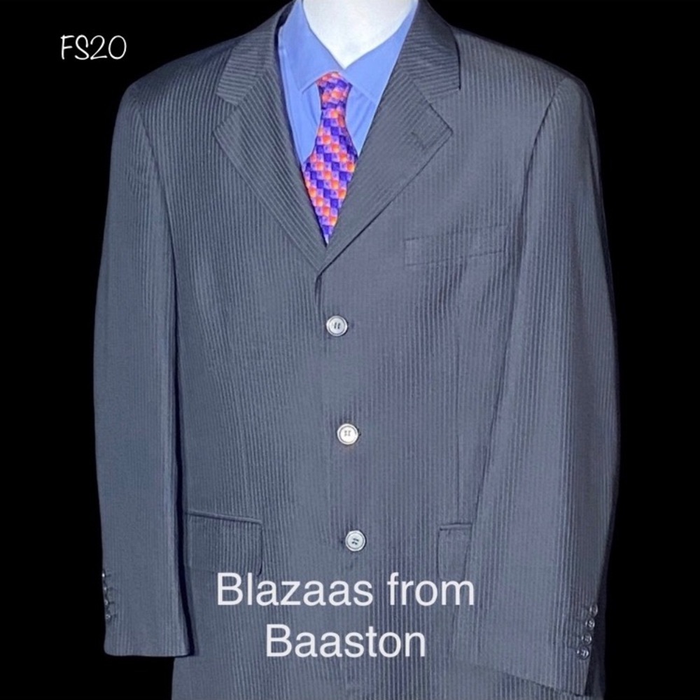 Carlo Lusso Black/ Charcoal Grey w a sheen Blazer 40R